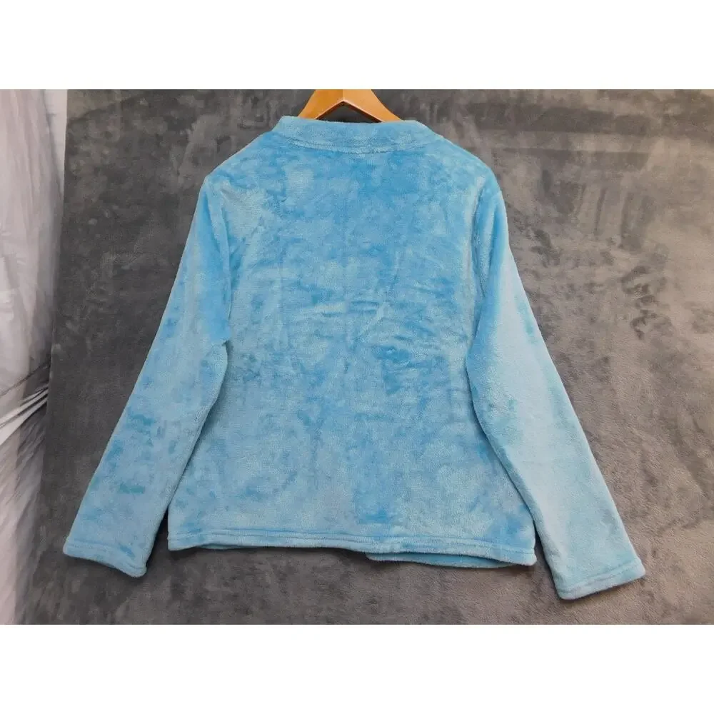 Disney Sleepwear Pullover Top Womens XL 16-18 Blue Fleece Stitch Lounge Pajama - Picture 6 of 8